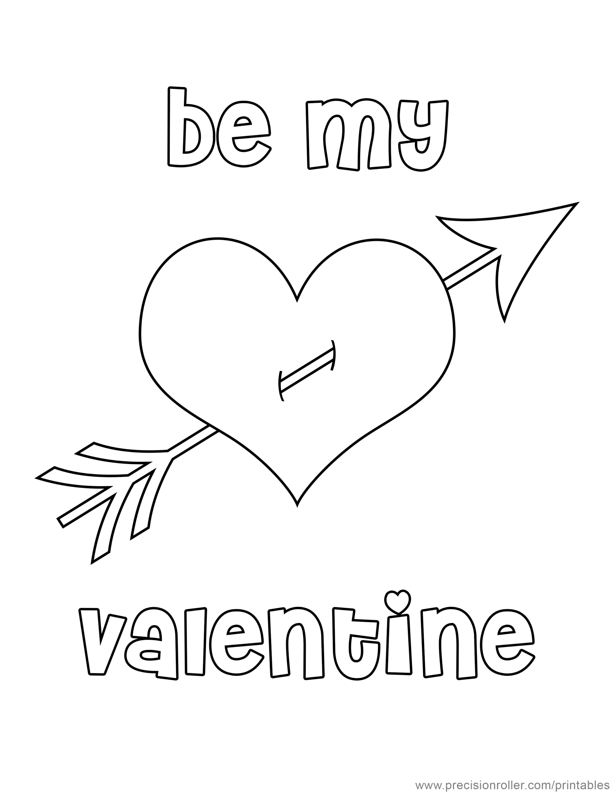 Valentine&amp;#039;S Day Heart Coloring Page - Precision Printables throughout Printable Valentine&amp;#039;S Day Hearts