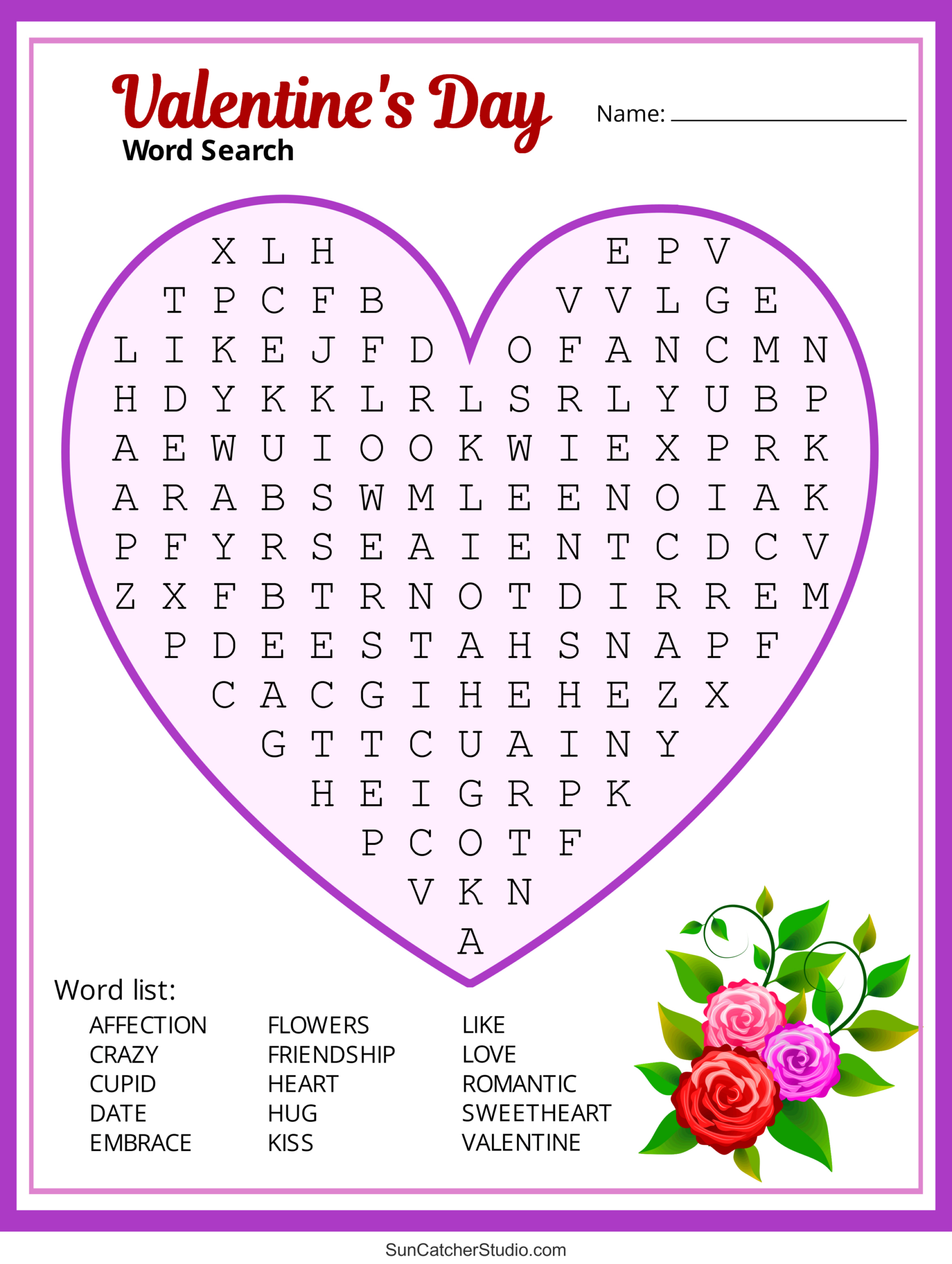 Valentine&amp;#039;S Day Word Search (Free Printable Pdf Puzzles) – Free regarding Valentine Day Word Search Printable