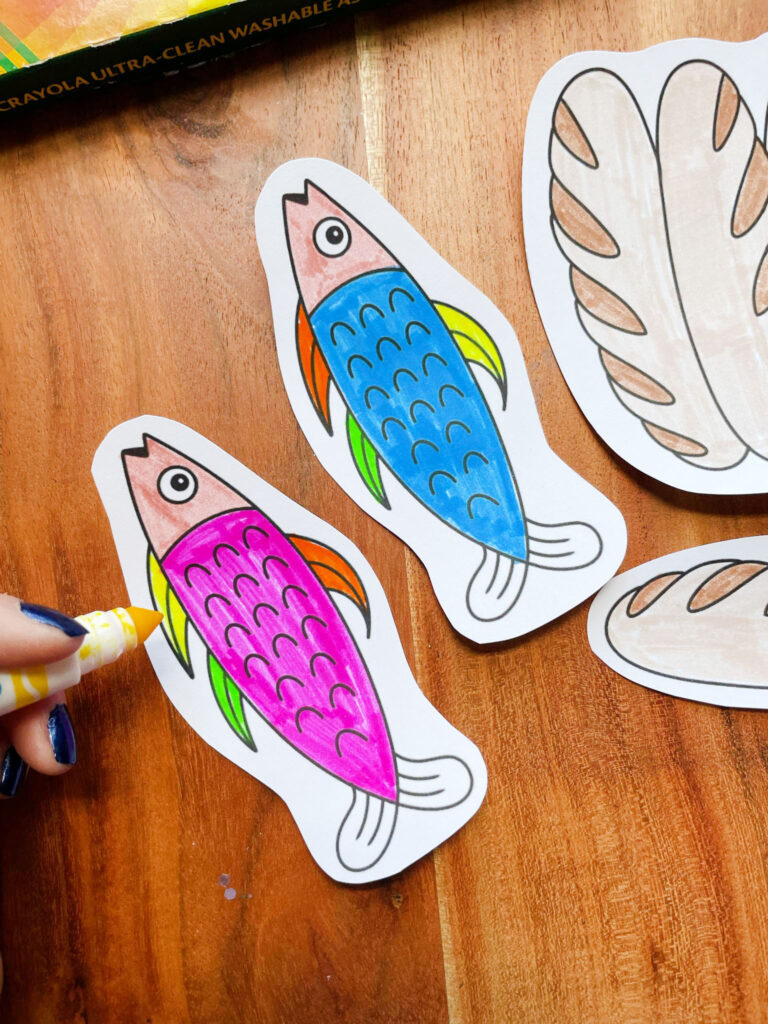 Vbs Loaves &amp;amp; Fishes Craft For Preschool (With Free Cutouts pertaining to Printable Loaves and Fishes Craft Activity