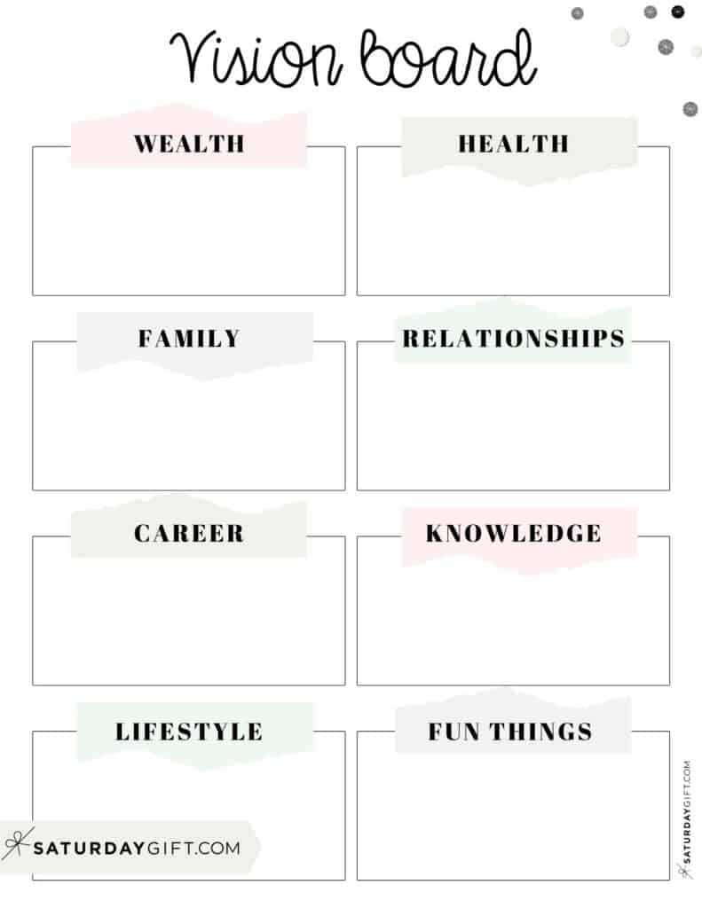 Vision Board Template - 27 Cute (&amp;amp;Free) Dream Board Printables with regard to Printable Pictures For Vision Board