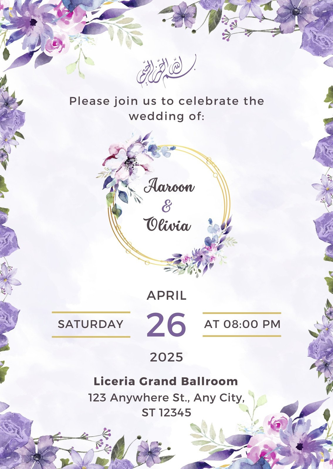 Wedding Invitation Templates To Customize For Free | Canva pertaining to Free Printable Wedding Card Templates