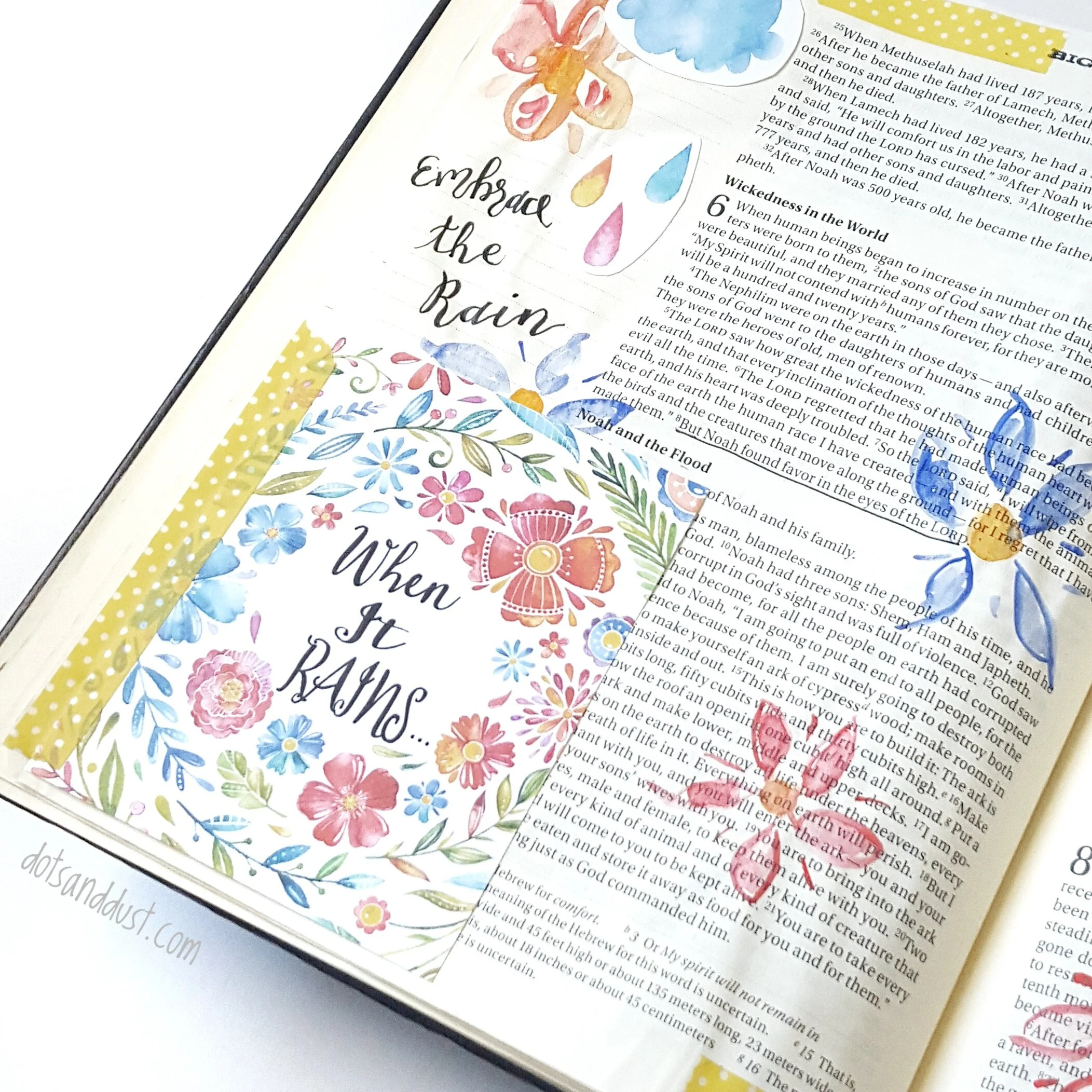 When It Rains&amp;quot; Free Bible Journaling Printable — Dots &amp;amp; Dust intended for Free Printables For Bible Journaling