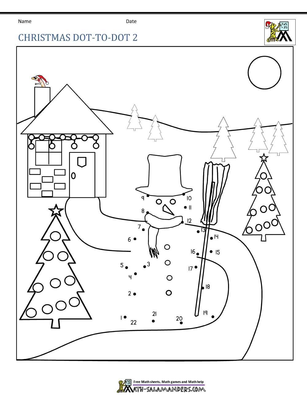 Winter Dot To Dot in Xmas Dot to Dot Printables