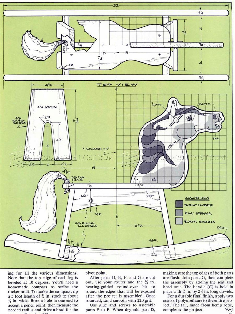 Woodworking Plans Pdf Laminated Rocking Horse Plans Rocking Horses within Printable Free Rocking Horse Plans