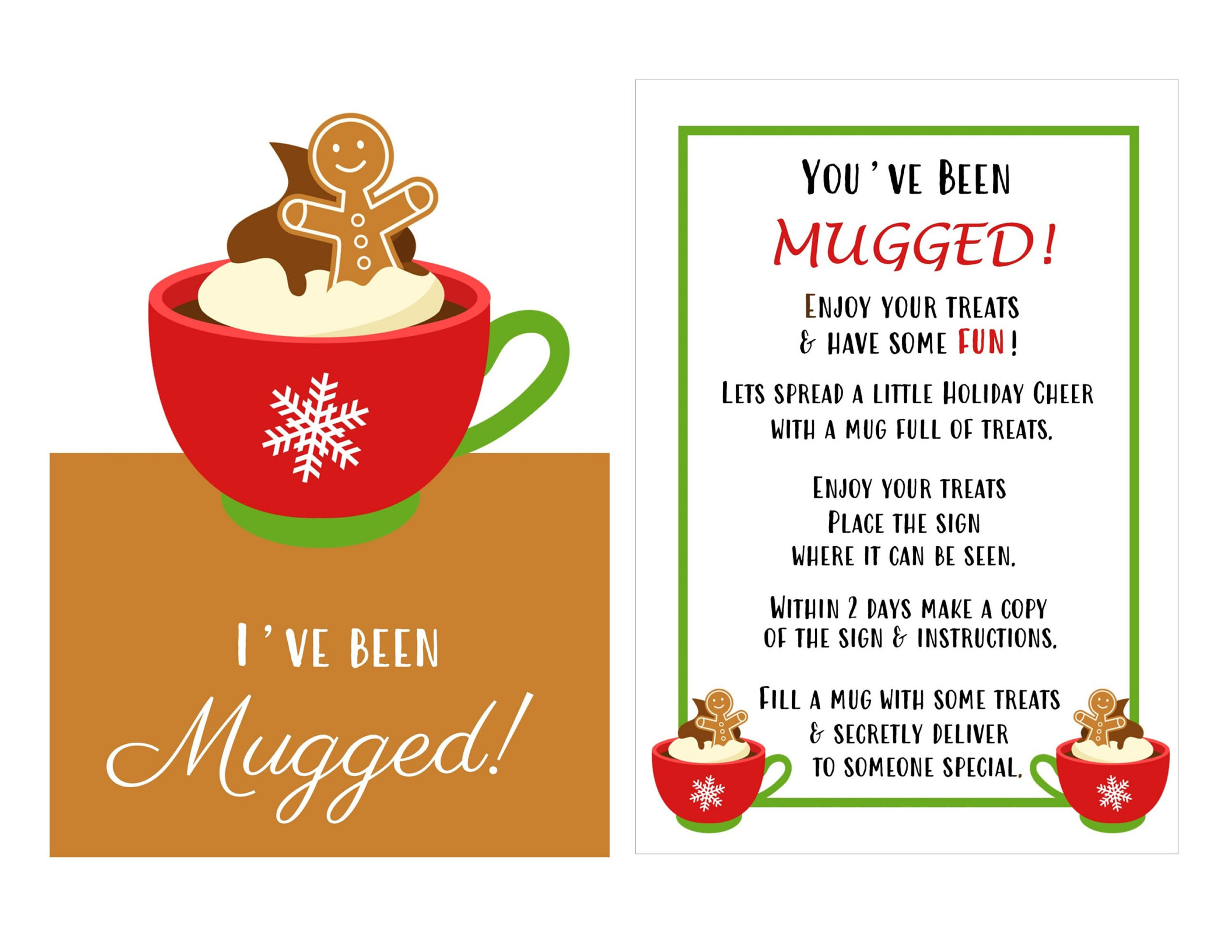 You&amp;#039;Ve Been Mugged - Printable Instructions, Sign, And Treat Bag intended for You Ve Been Mugged Free Printable
