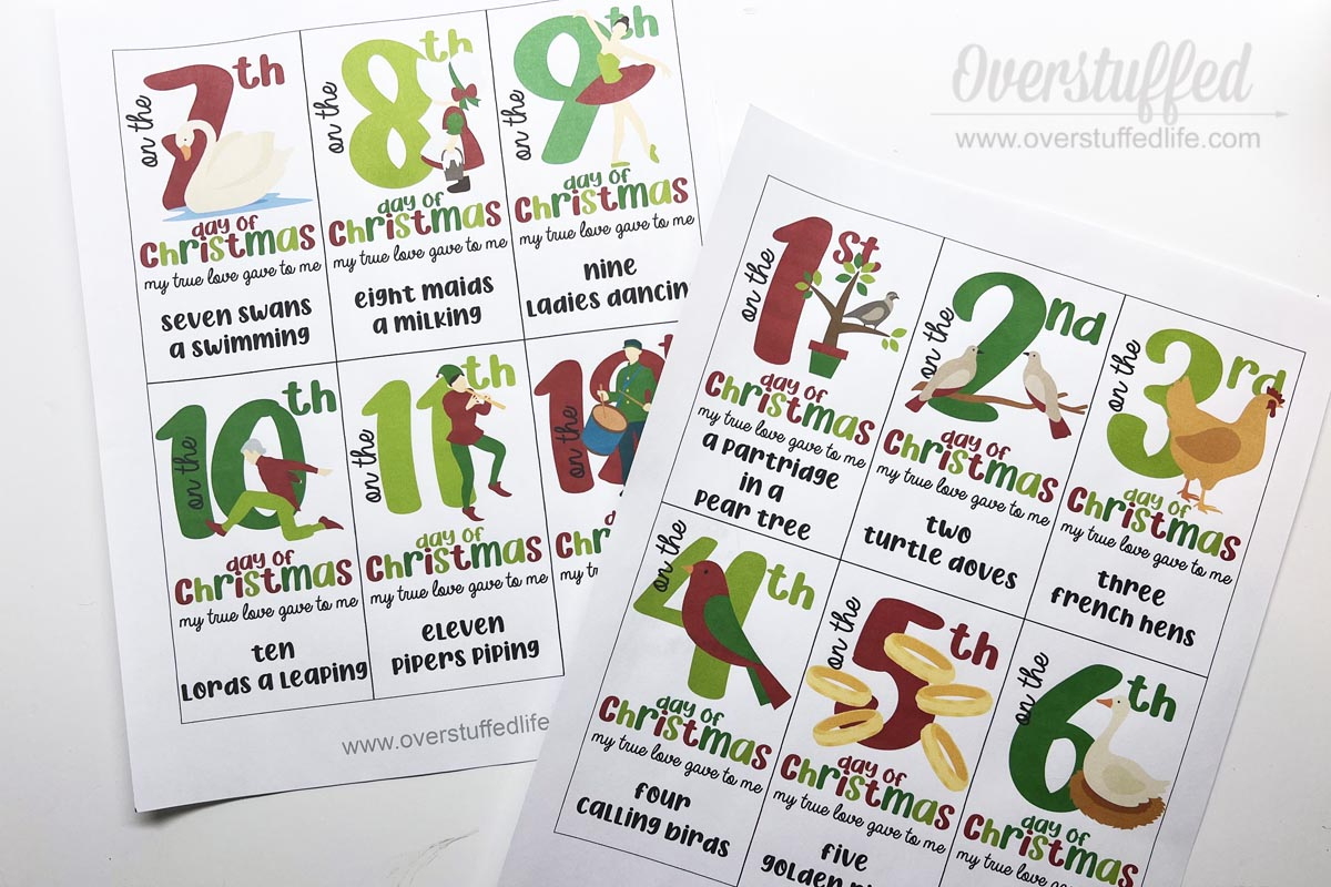 12 Days Of Christmas Gift Ideas + Free Printable Tags with regard to 12 Days of Christmas Gift Tags Free Printable