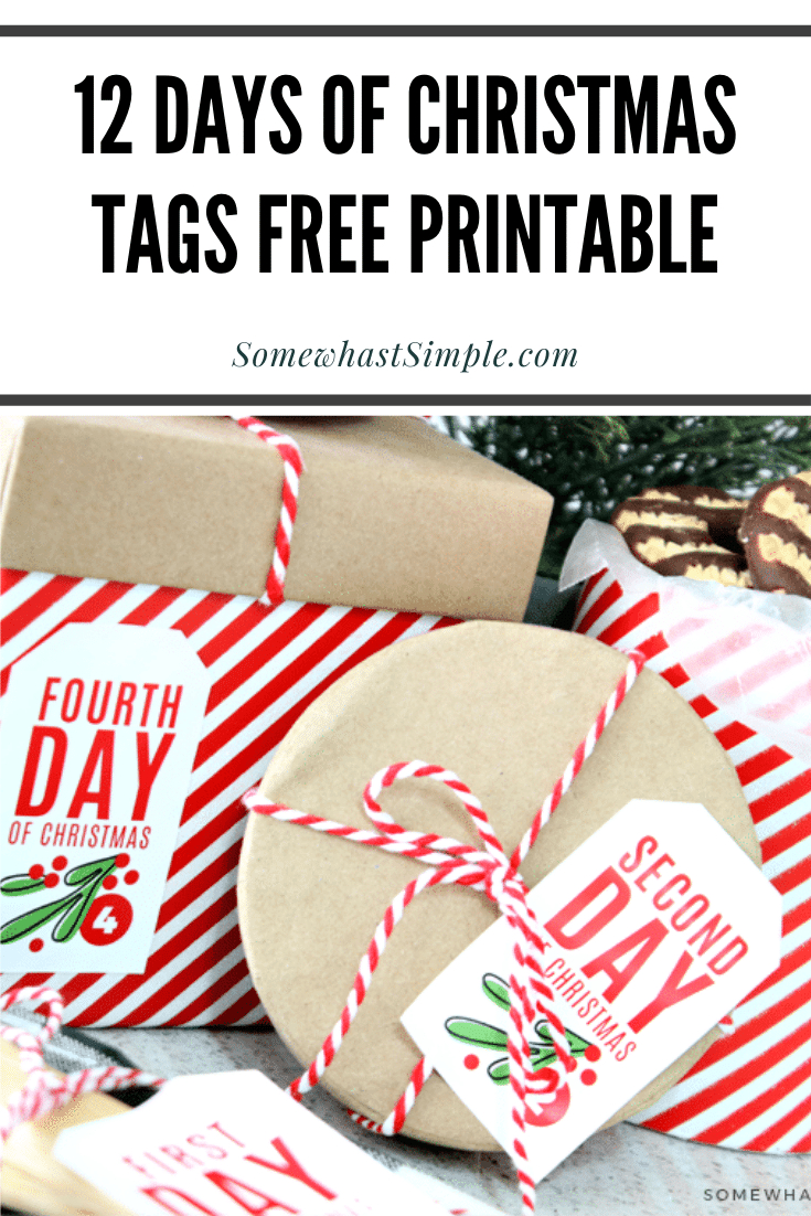 12 Days Of Christmas Tags Free Printable | Somewhat Simple pertaining to Free Printable 12 Days of Christmas Tags