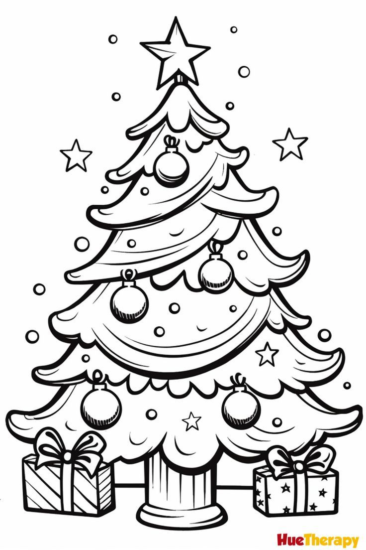 13 Free Printable Christmas Tree Coloring Pages for Christmas Printable