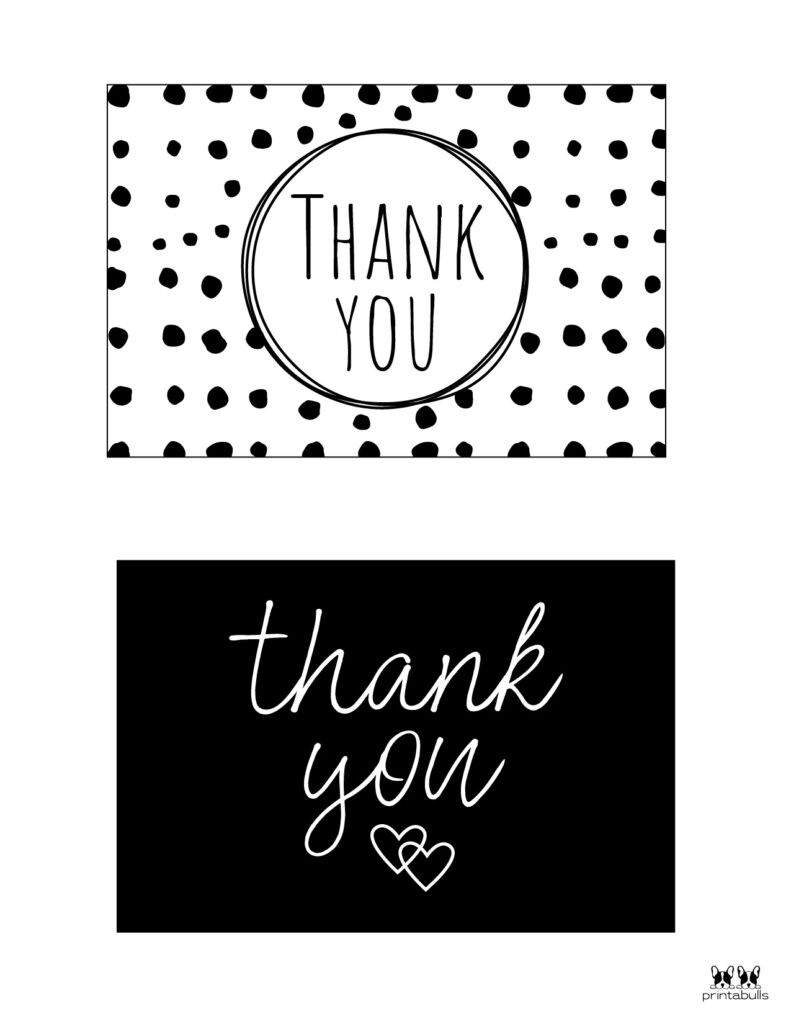 150+ Printable Thank You Cards - Free | Printabulls with Thank You Cards For Business Printable Free