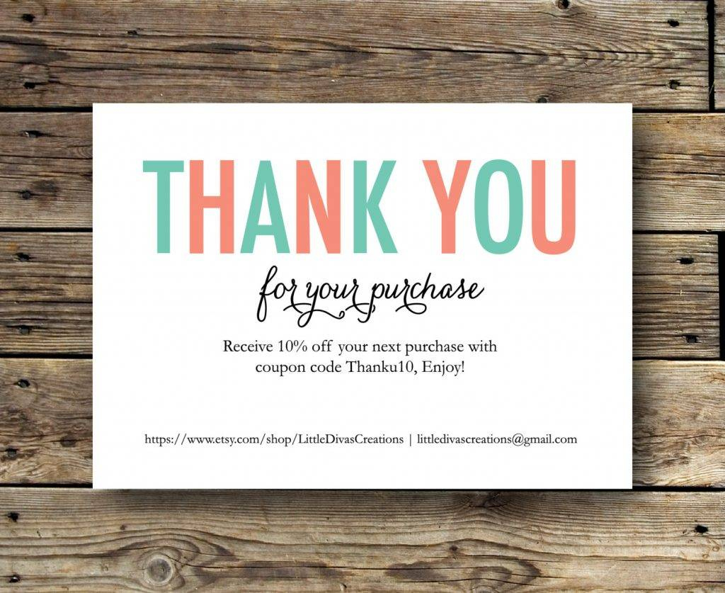 17+ Business Thank-You Card Examples To Download pertaining to Discount Thank You Cards Printable