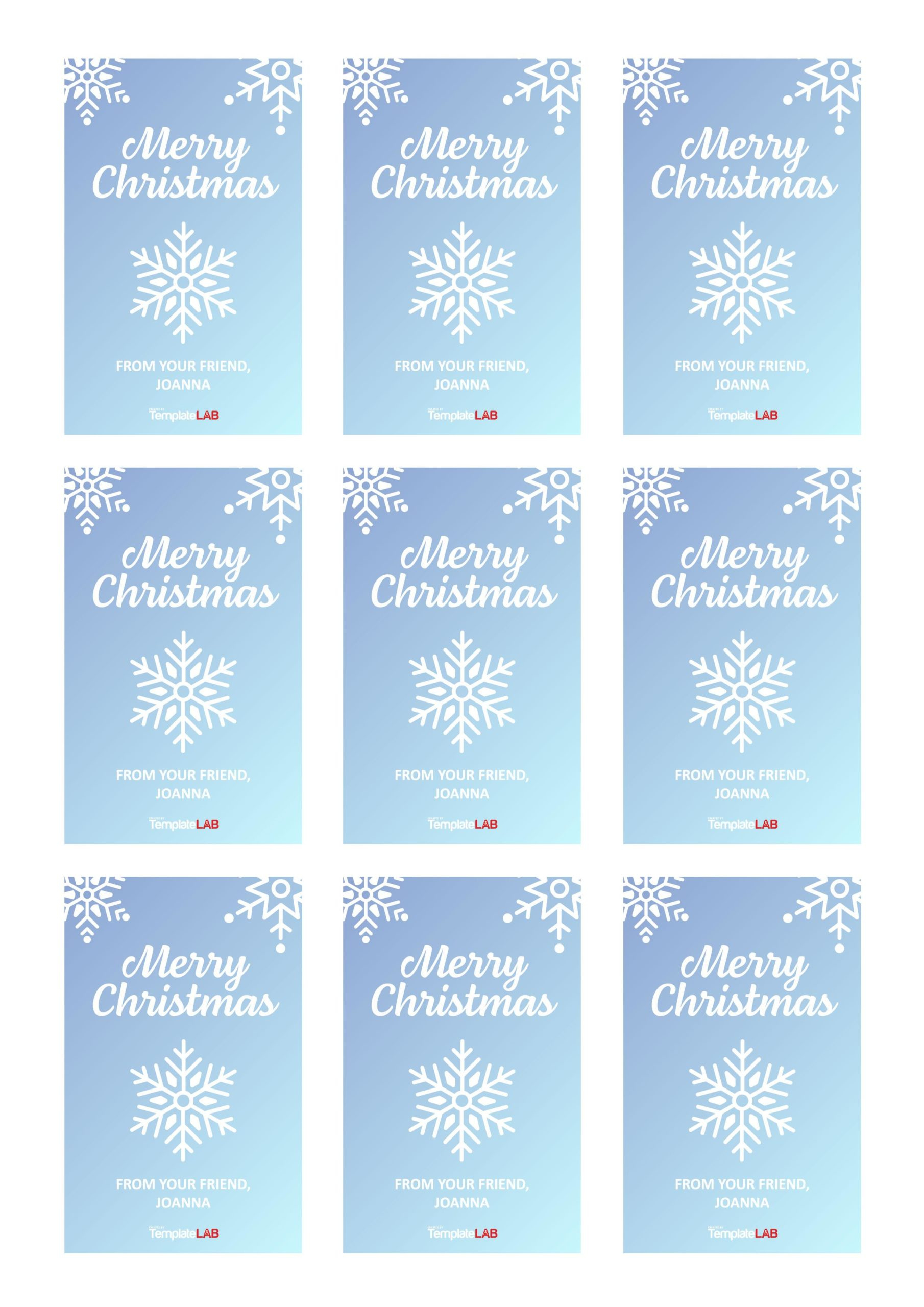 19 Free Editable Gift Tag Templates [Word, Pptx, Psd] throughout Free Printable Christmas Tags Editable Word