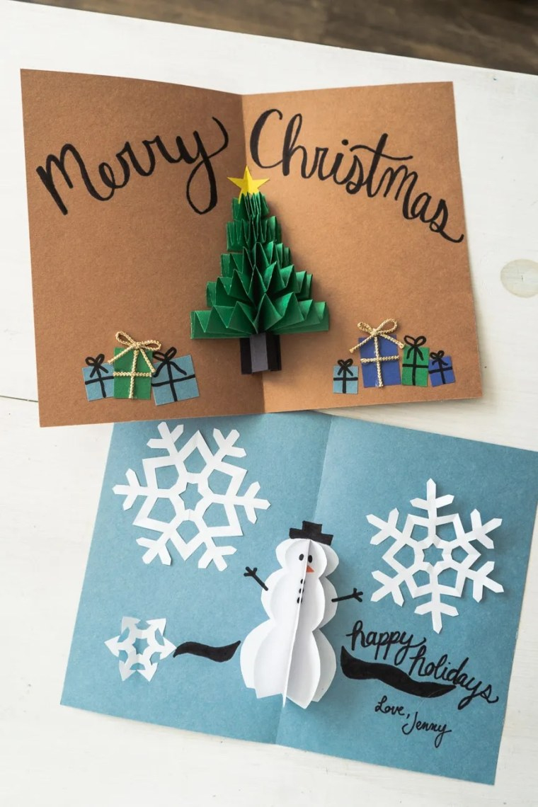 22 Christmas Card Ideas To Diy - Easy Homemade Christmas Cards pertaining to Christmas Card Design