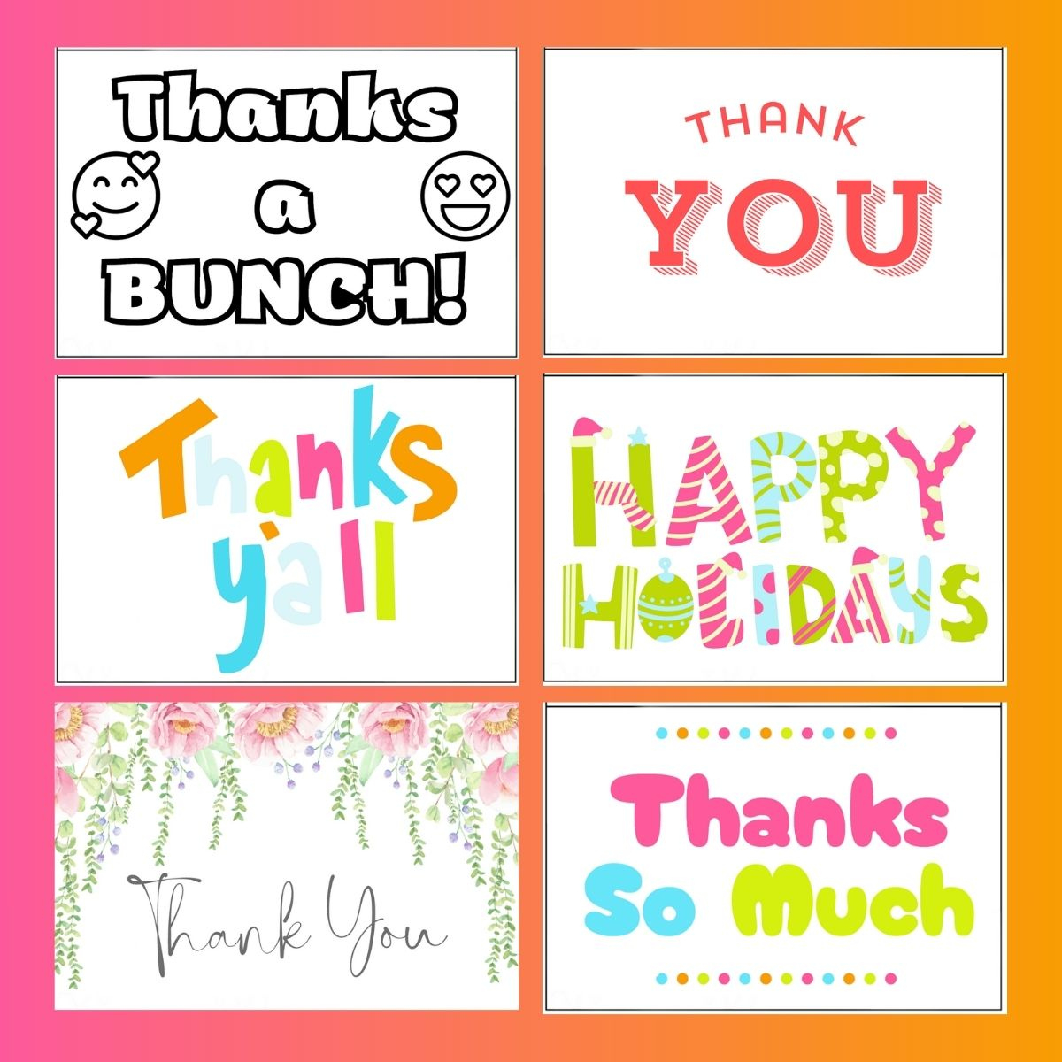 24 Free Printable Thank You Cards | Lamberts Lately pertaining to Free Thank You Cards Printable