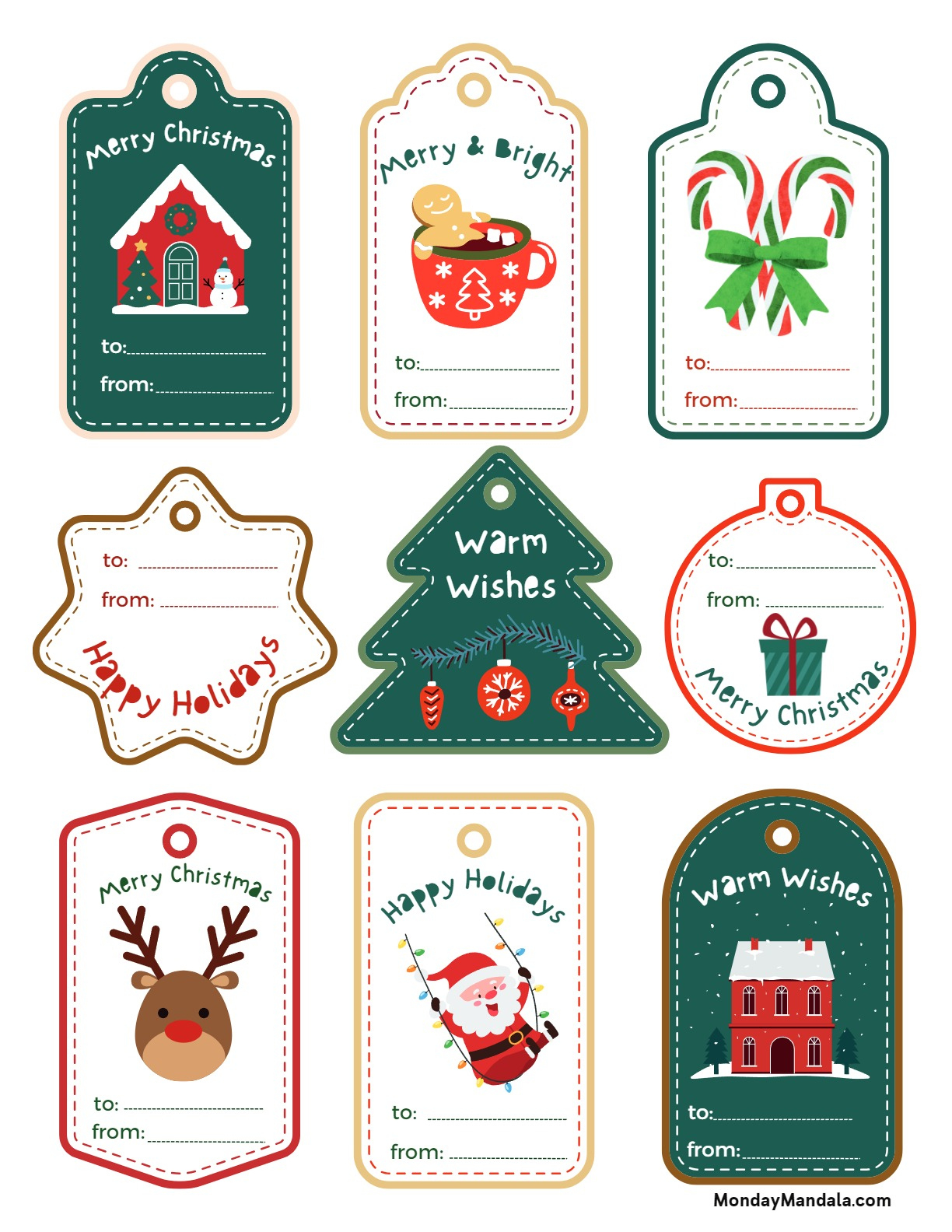 25 Free Printable Christmas Gift Tags | Baking You Happier within Merry Christmas Tags Printable