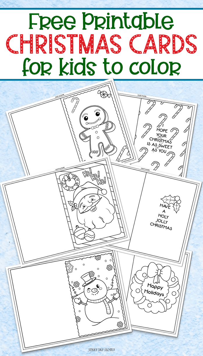 3 Free Printable Christmas Cards For Kids To Color | Sunny Day Family throughout Free Printable Christmas Card Coloring Pages