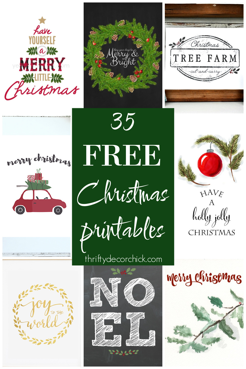 35 Free Christmas Printables To Deck Your Halls | Thrifty Decor for Christmas Printable Free