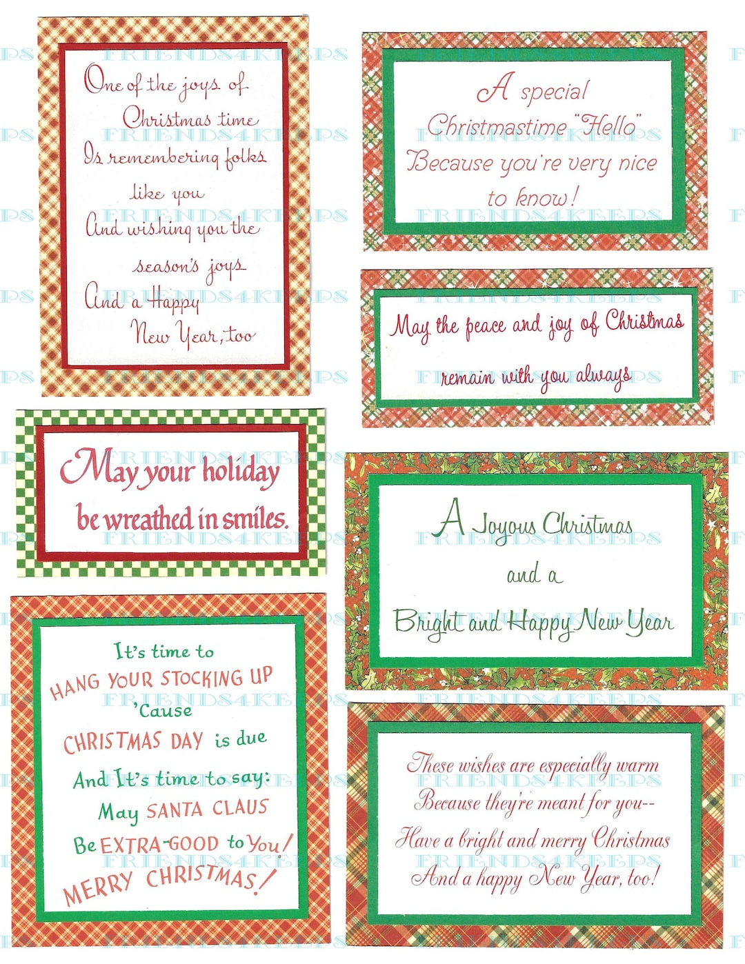 40 Printable Christmas Greetings / Verses From Vintage Xmas Cards intended for Printable Christmas Card Verses