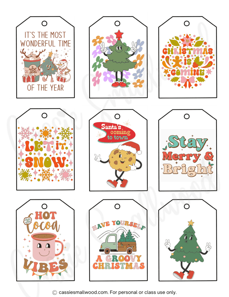 400+ Cutest Printable Christmas Tags (Free Pdf) - Cassie Smallwood pertaining to Free Printable Christmas Treat Bag Tags