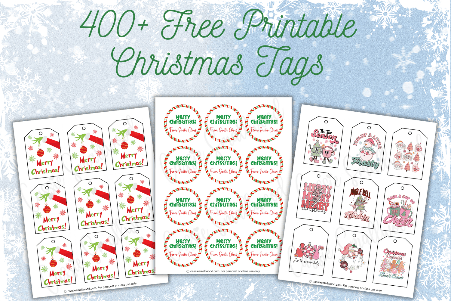 400+ Cutest Printable Christmas Tags (Free Pdf) - Cassie Smallwood with Christmas Gift Tags For Kids Printable Free
