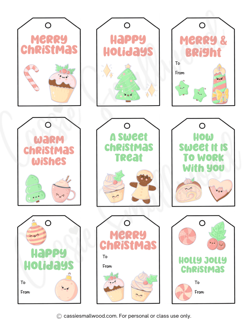 400+ Cutest Printable Christmas Tags (Free Pdf) - Cassie Smallwood within Free Printable Christmas Tags For Kids
