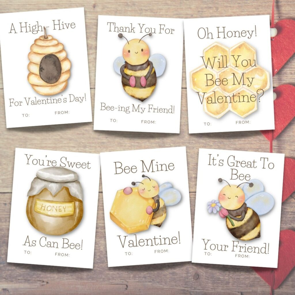 Bee My Valentine Printable - The Fifth Sparrow No More with Valentine Thank You Cards Printable