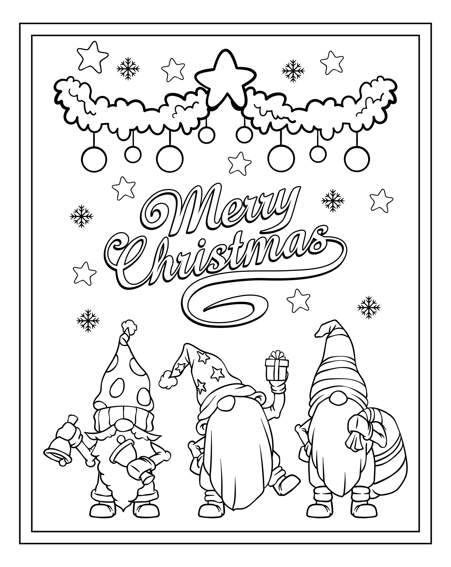 Black And White Holiday Christmas Cards - 15 Free Pdf Printables pertaining to Printable Christmas Card Template Black And White
