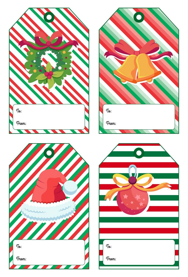Blank Christmas Gift Tag Sticker - 10 Free Pdf Printables | Printablee in Blank Printable Christmas Tags