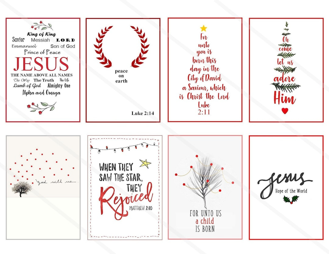 Chistmas Bible Verses Stickers Printable Download Scripture Art in Free Printable Christmas Card Verses