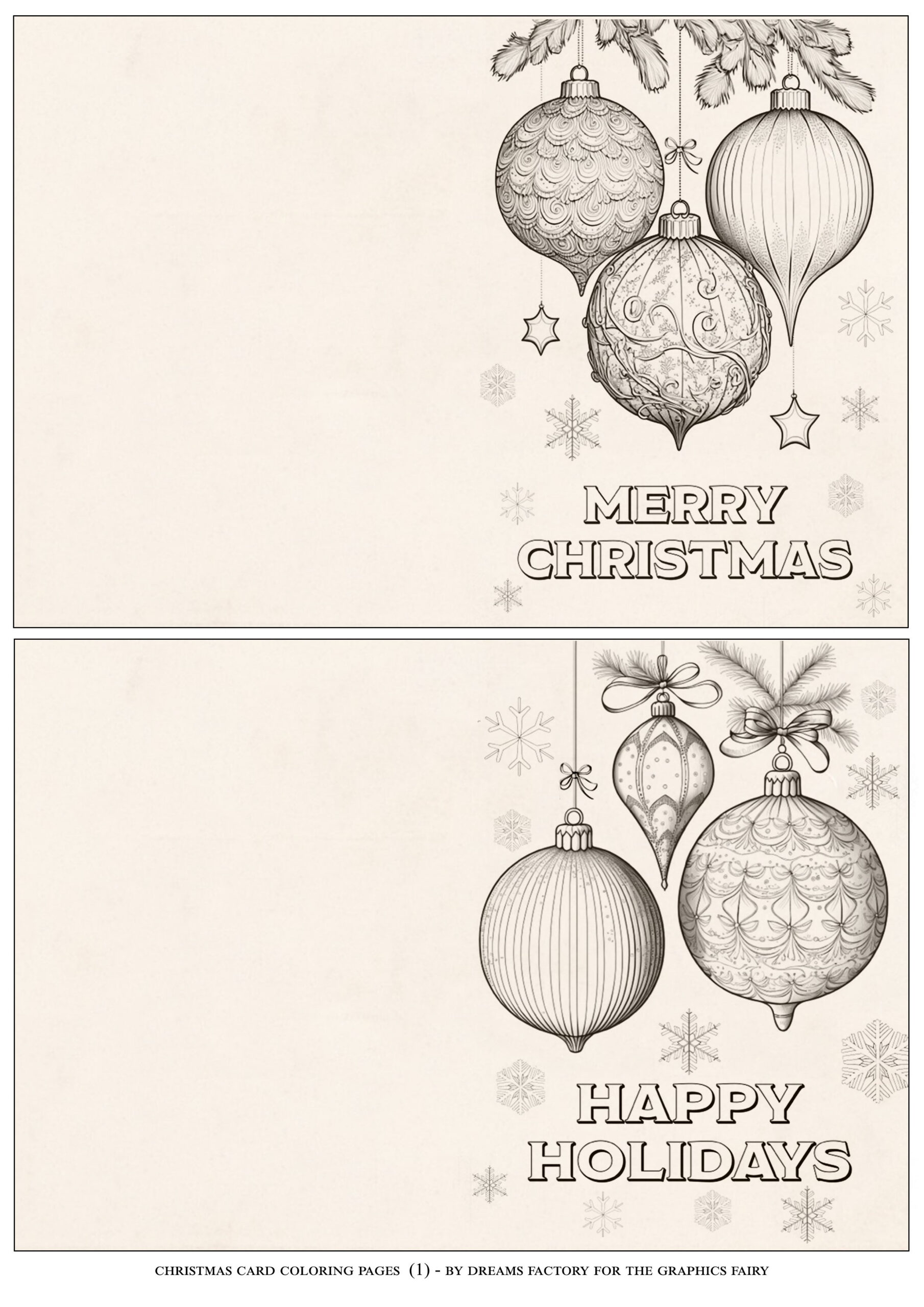 Christmas Card Coloring Pages! - The Graphics Fairy intended for Printable Christmas Card to Color