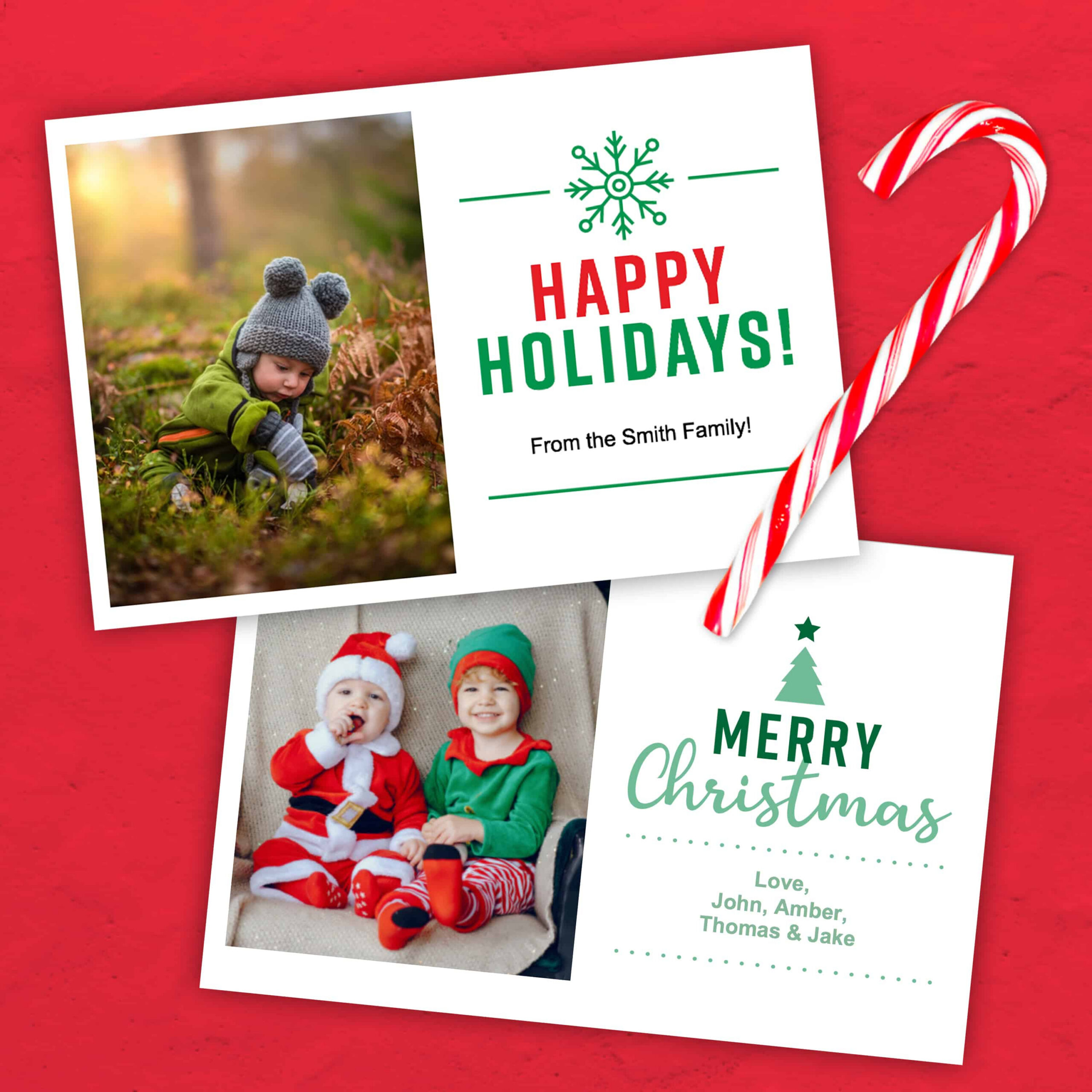 Christmas Card Template (4×6) - Free Printable Download for Printable Christmas Card With Photo