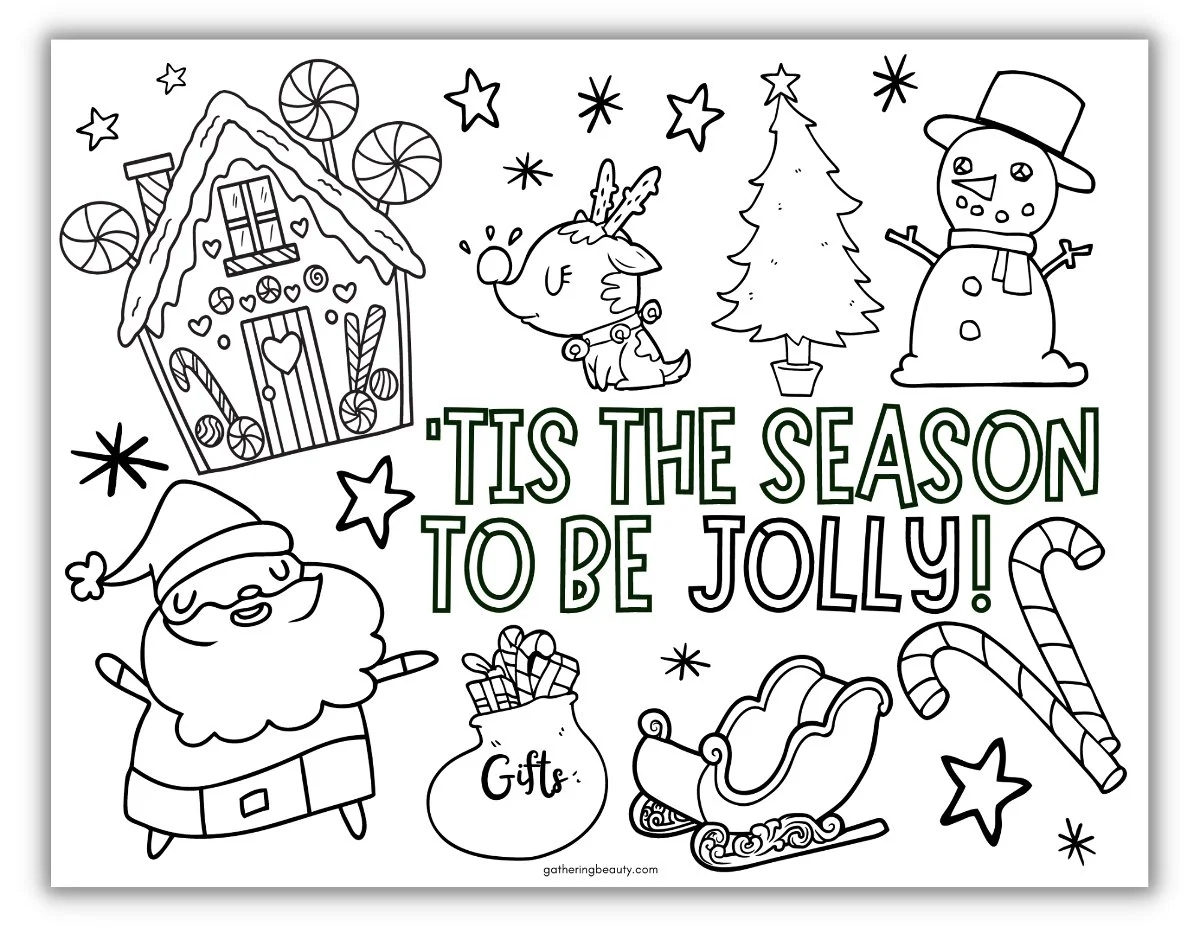 Christmas Coloring Activities For Kids - Free Printable throughout Christmas Colouring Pages Printable