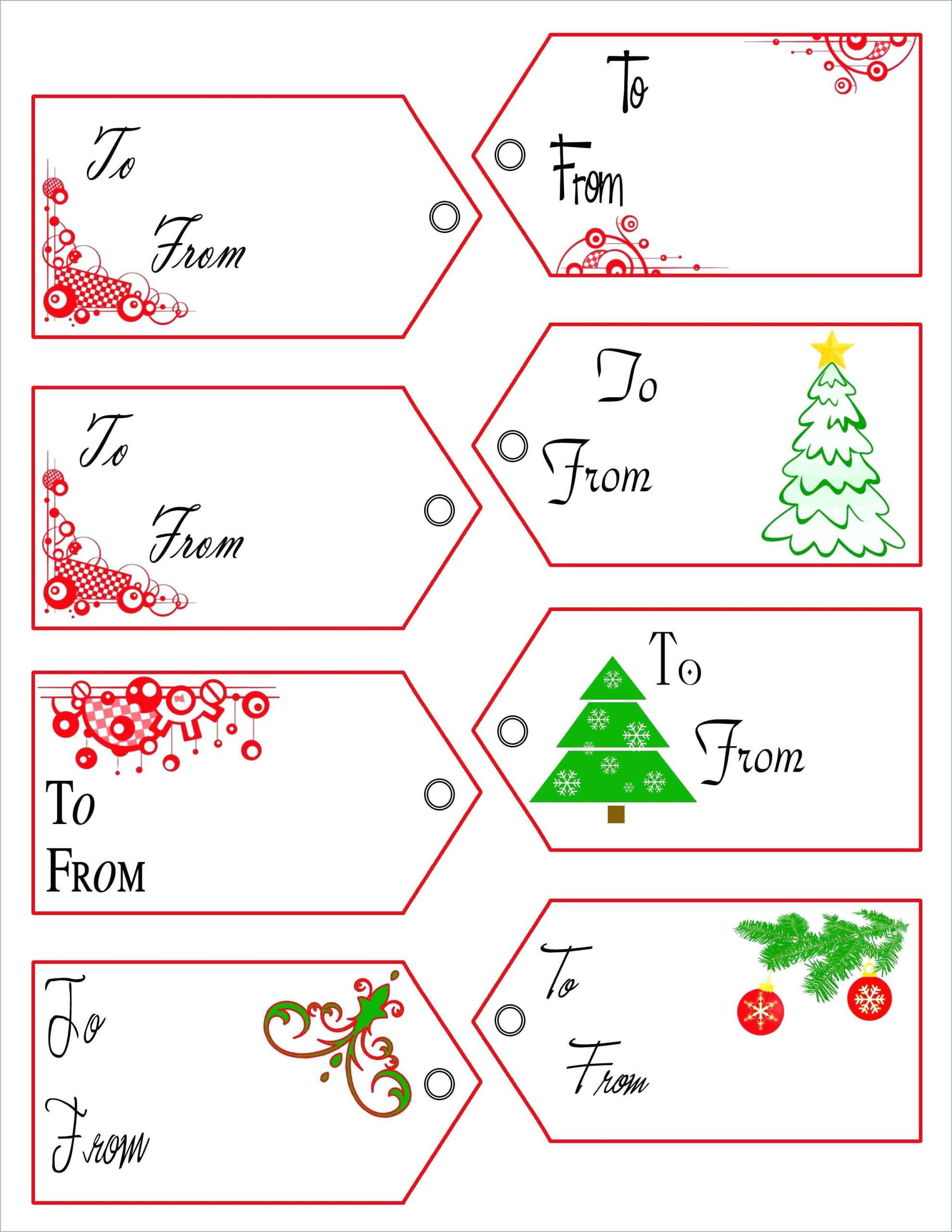 Christmas Free Printable Tags - Printable Party Favors pertaining to Free Printable Christmas Tags Template