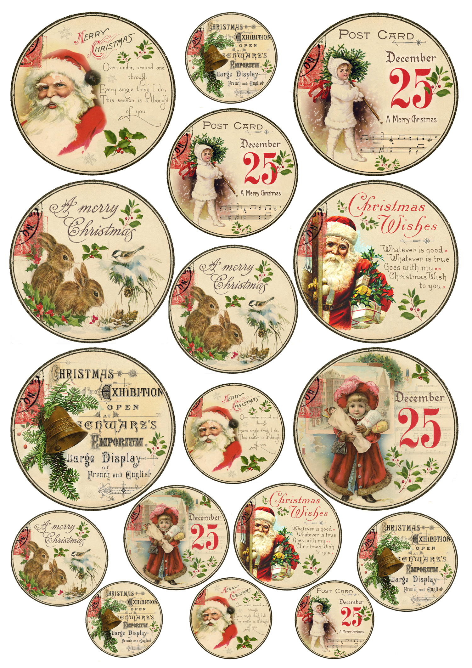 Christmas Gift Tags Printable! intended for Vintage Christmas Gift Tags Printable