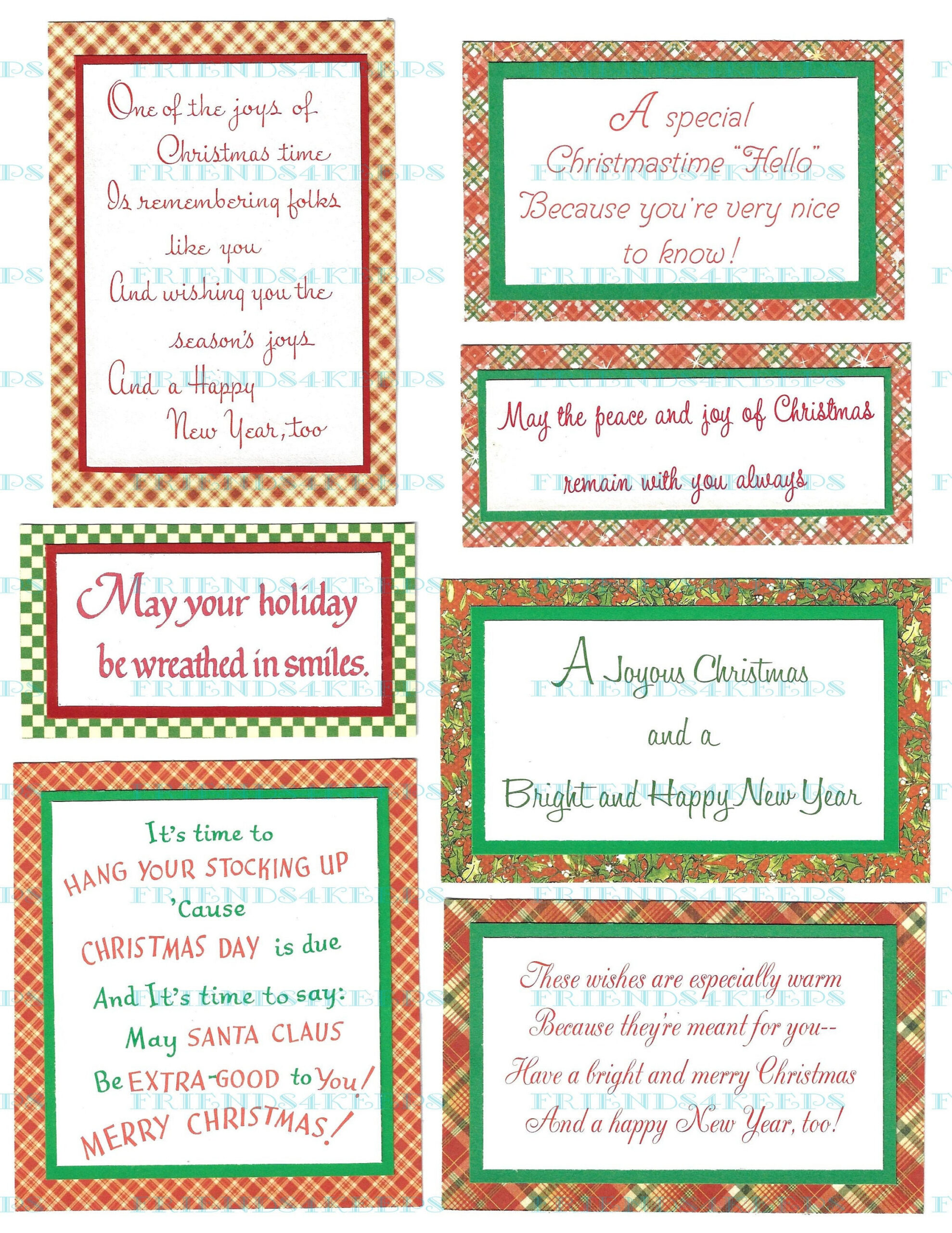 Christmas Greetings Sentiments Printable - Etsy Uk intended for Printable Christmas Card Messages