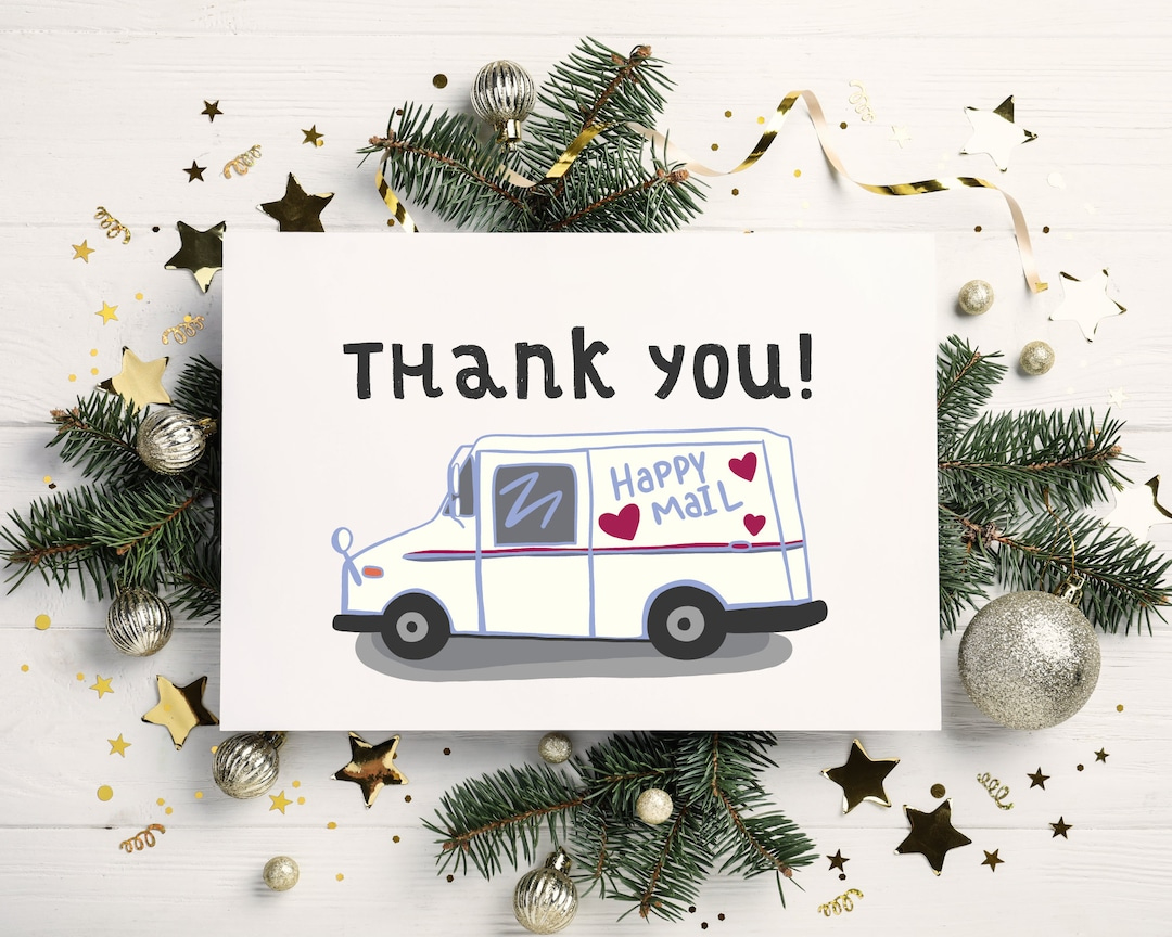 Christmas Postcard Free Thank You Postcard S, Editable And pertaining to Free Printable Christmas Card For Mail Carrier