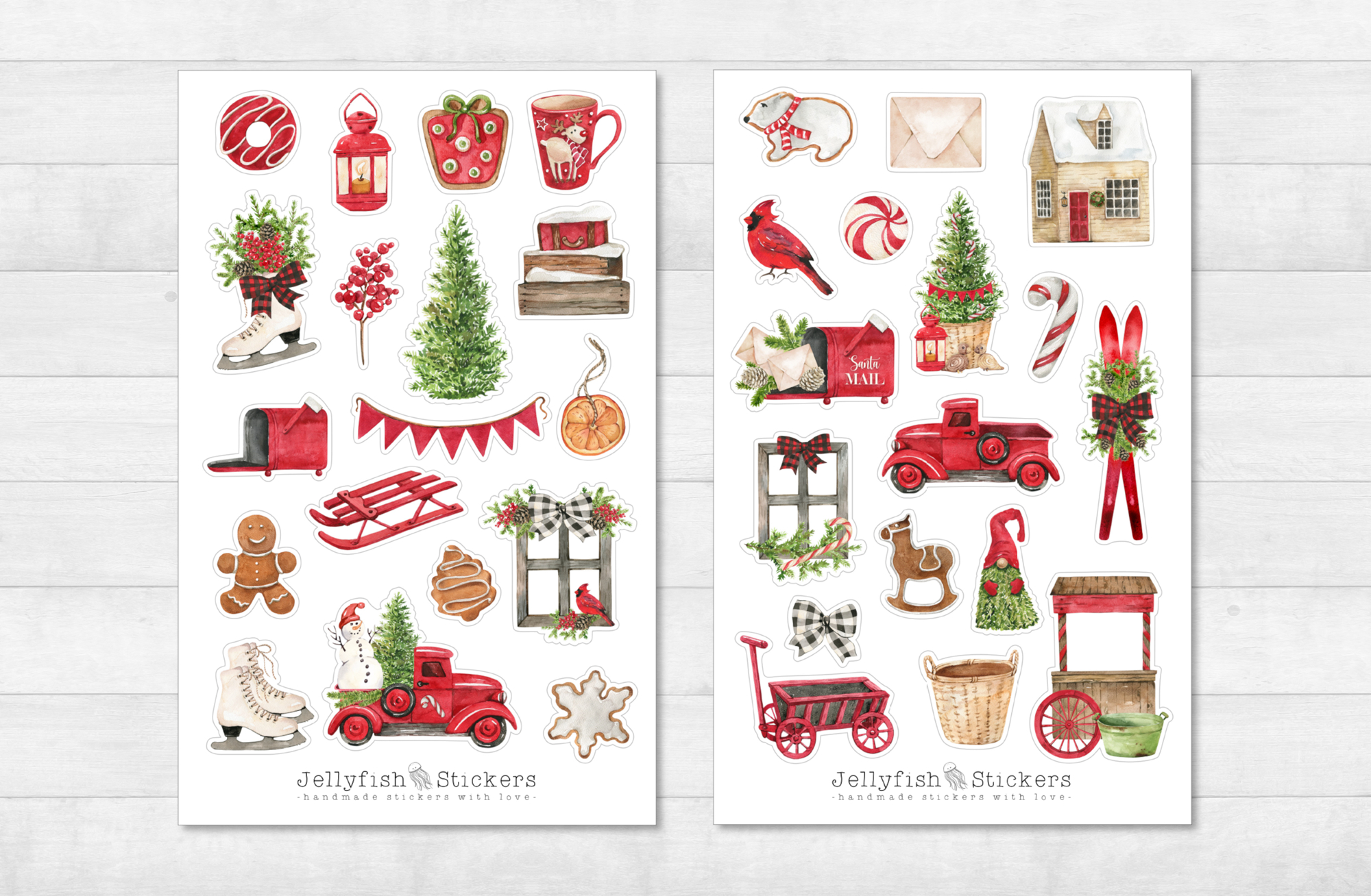 Christmas Sticker Set regarding Christmas Printable Stickers