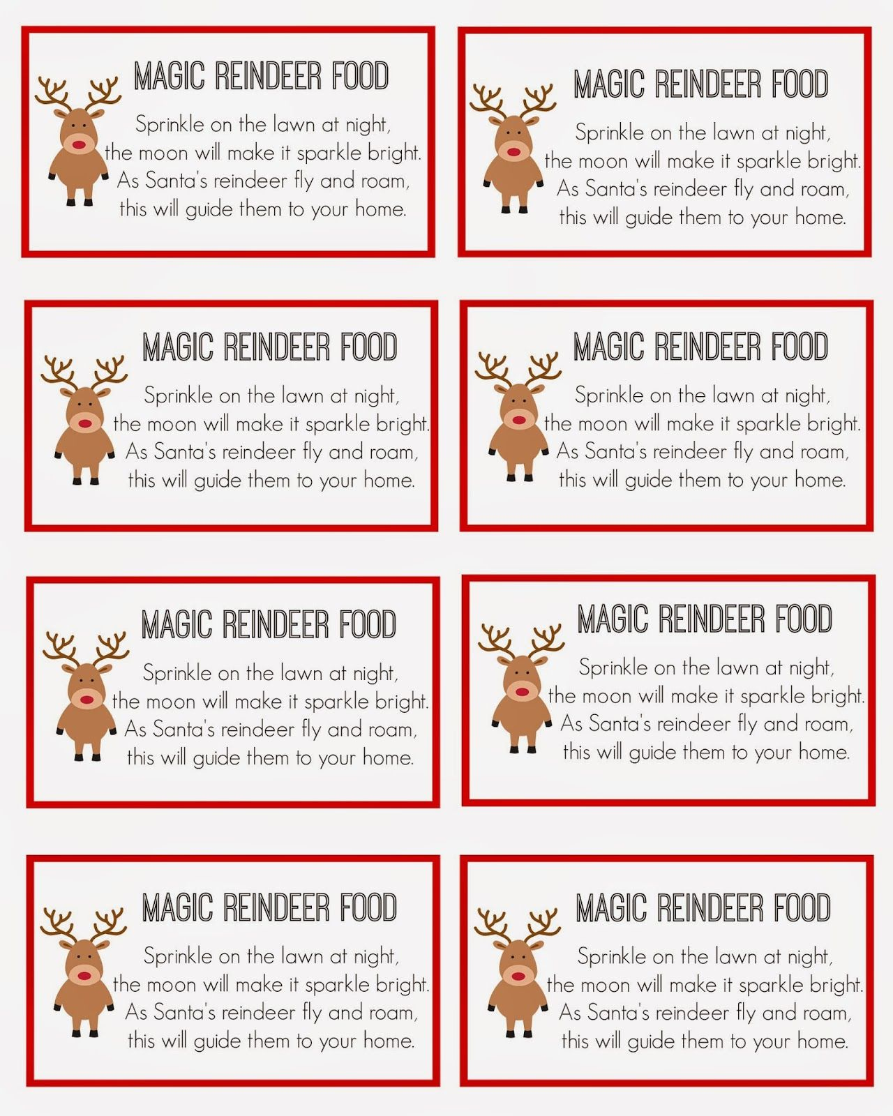Christmas Tags Popmanko Christmas Reindeer Food Stickers, 120Pcs intended for Reindeer Food Tag Printable