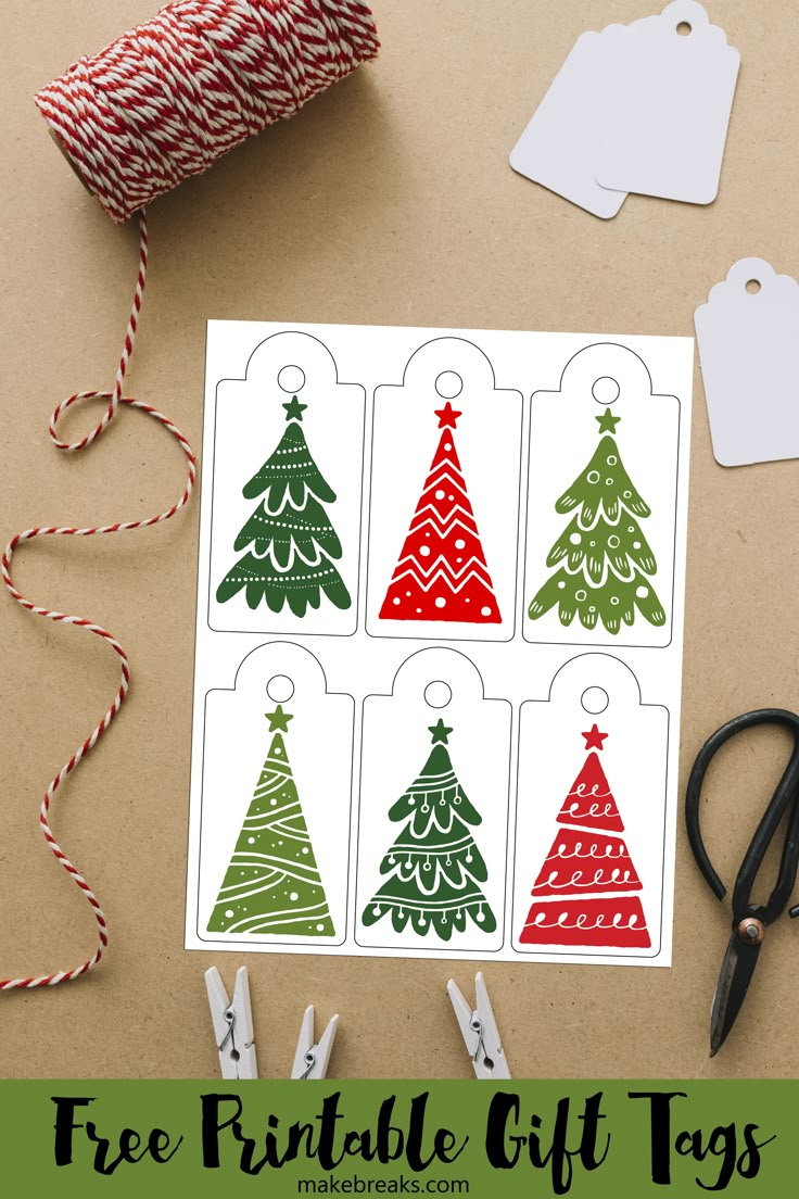 Christmas Tree Free Printable Gift Tags - Make Breaks throughout Christmas Tree Tags Printable