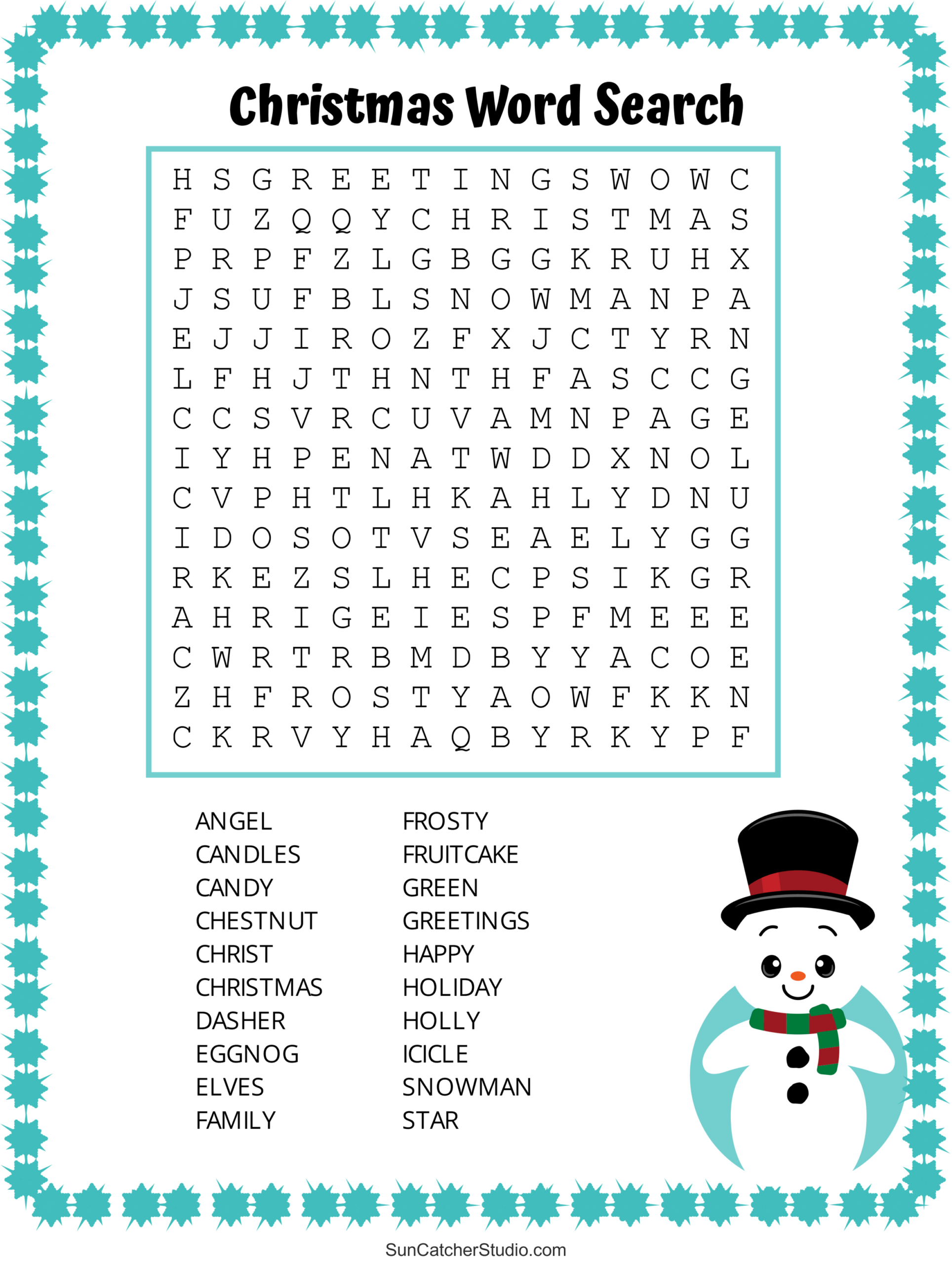 Christmas Word Search (Free Printable Pdf Puzzles) – Free in Free Printable Word Search Holidays