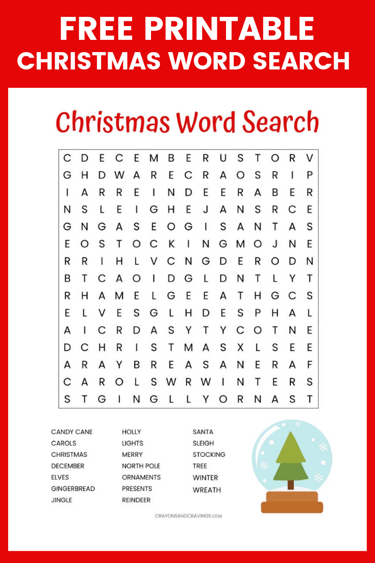 Christmas Word Search Printable (For Kids Or Adults) regarding Christmas Printable Puzzles
