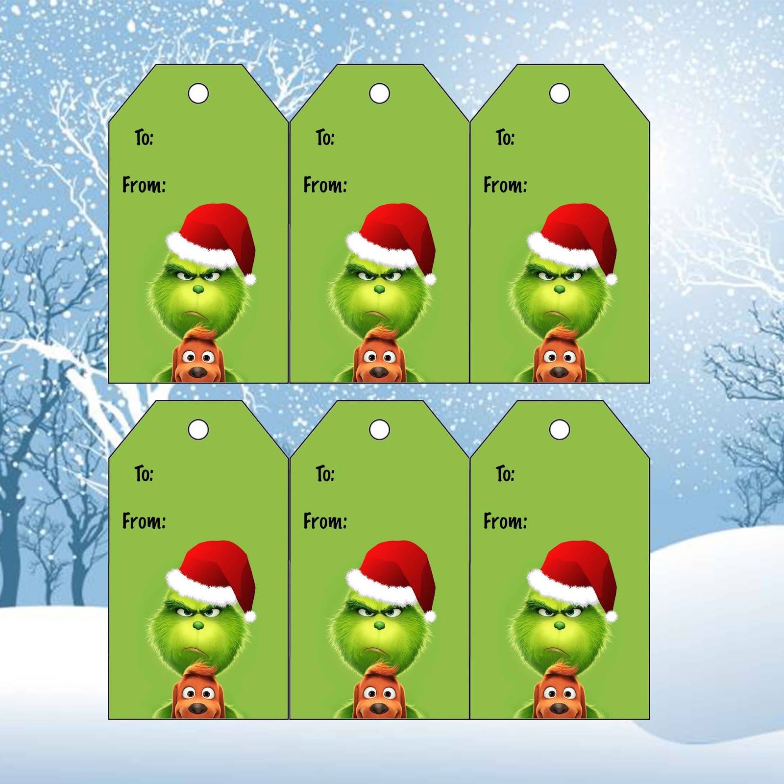 Daisy Celebrates: The Grinch Christmas Gift Tags within Printable Grinch Christmas Tags