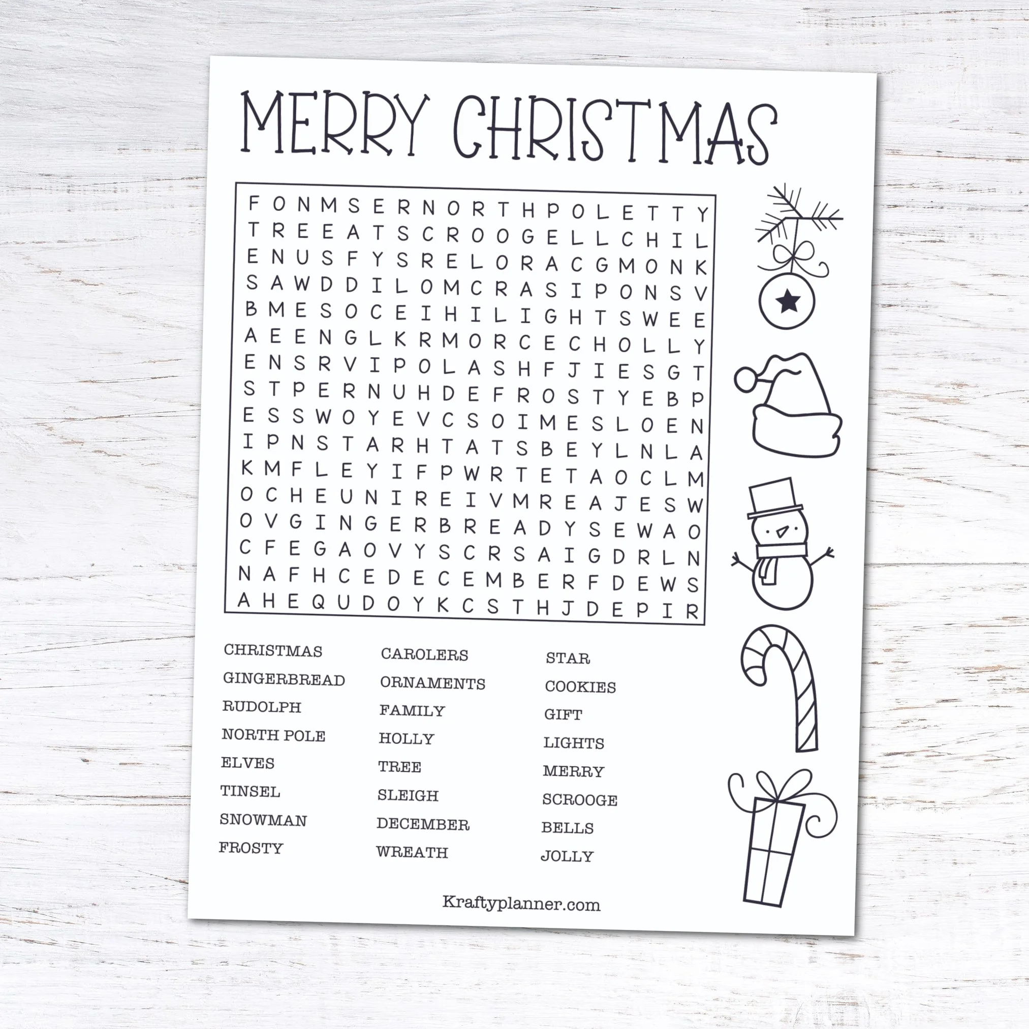Day 9: Christmas Word Search {12 Days Of Free Christmas Printables for Holiday Word Search Printable Free