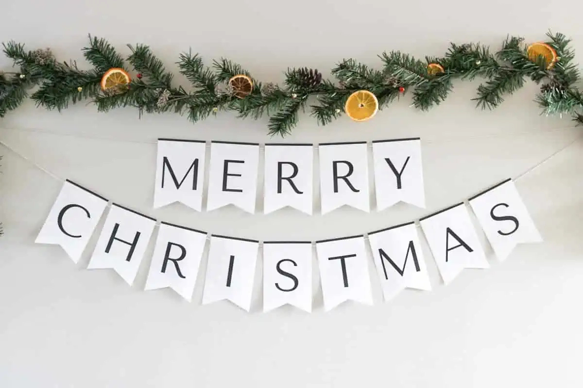 Diy Merry Christmas Banner | Free Printable - The Home Intent inside Merry Christmas Printable Banner