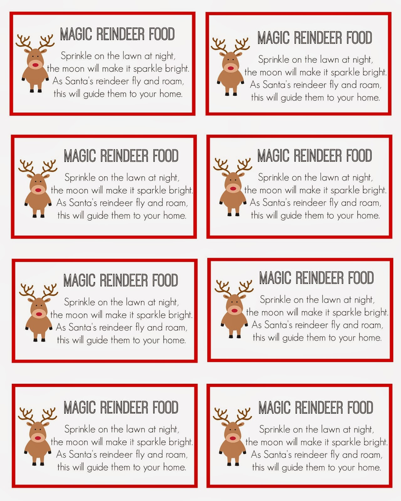 East Coast Mommy: Magic Reindeer Food intended for Reindeer Food Printable Tags Free