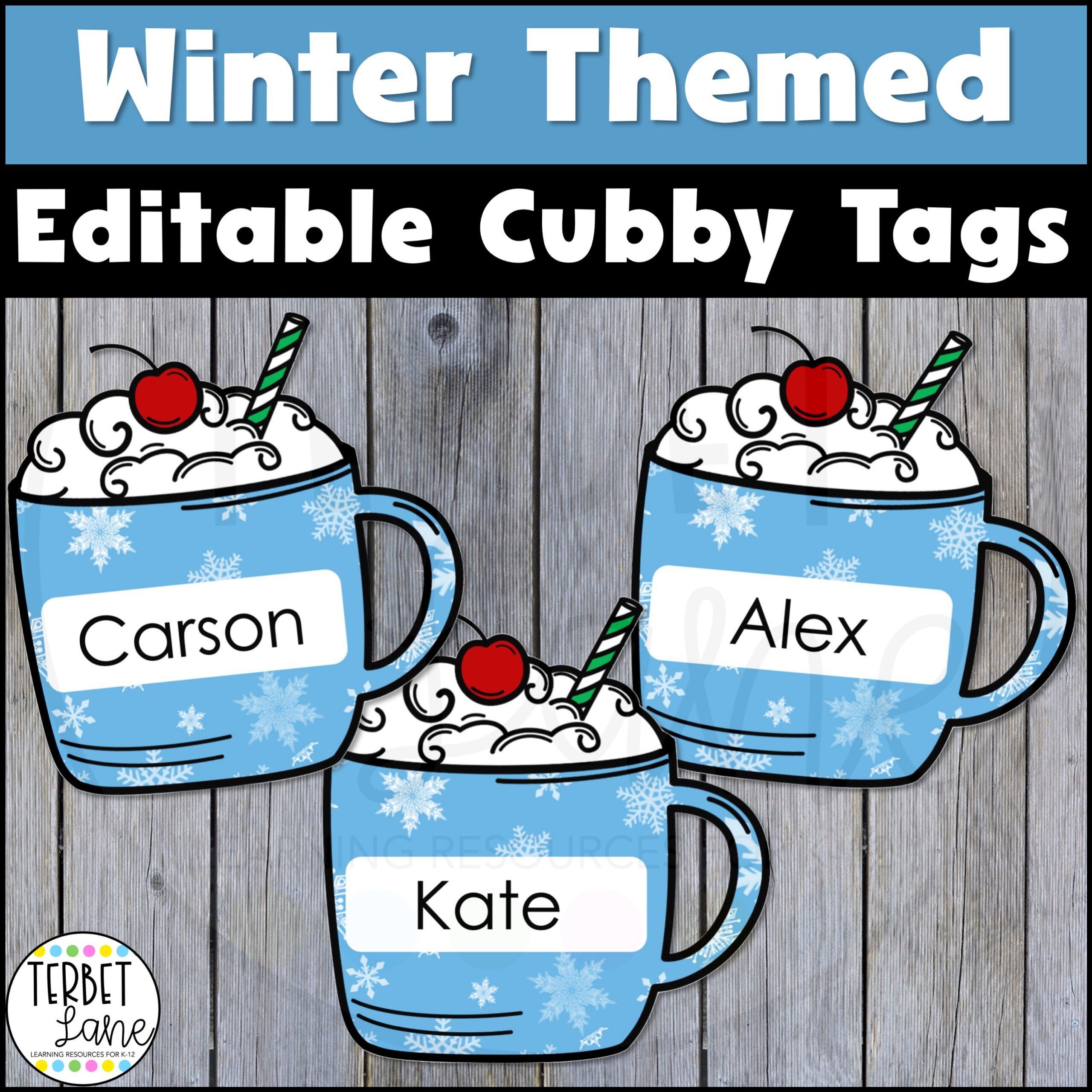 Editable Winter Cubby Tags | Cubby Name Labels | Locker Name Tags with regard to Christmas Cubby Tags Free Printable