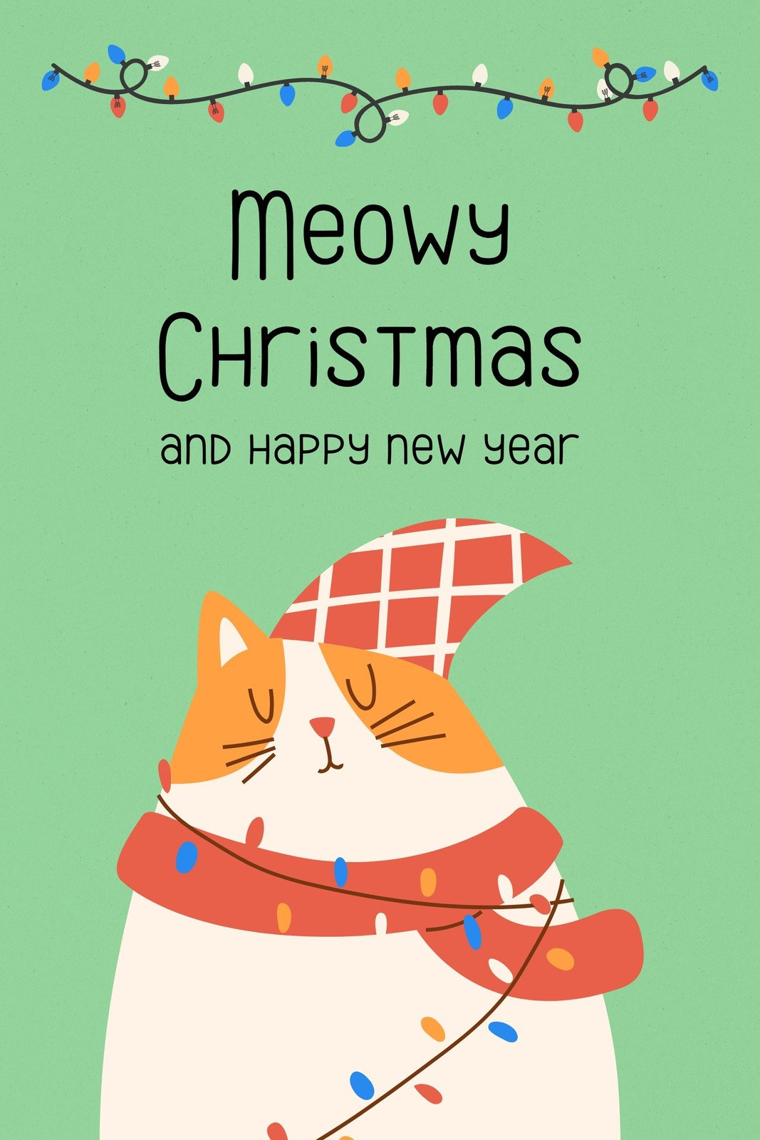 Free Cat Christmas Card Templates To Edit And Print | Canva pertaining to Printable Cat Christmas Card Digital Download