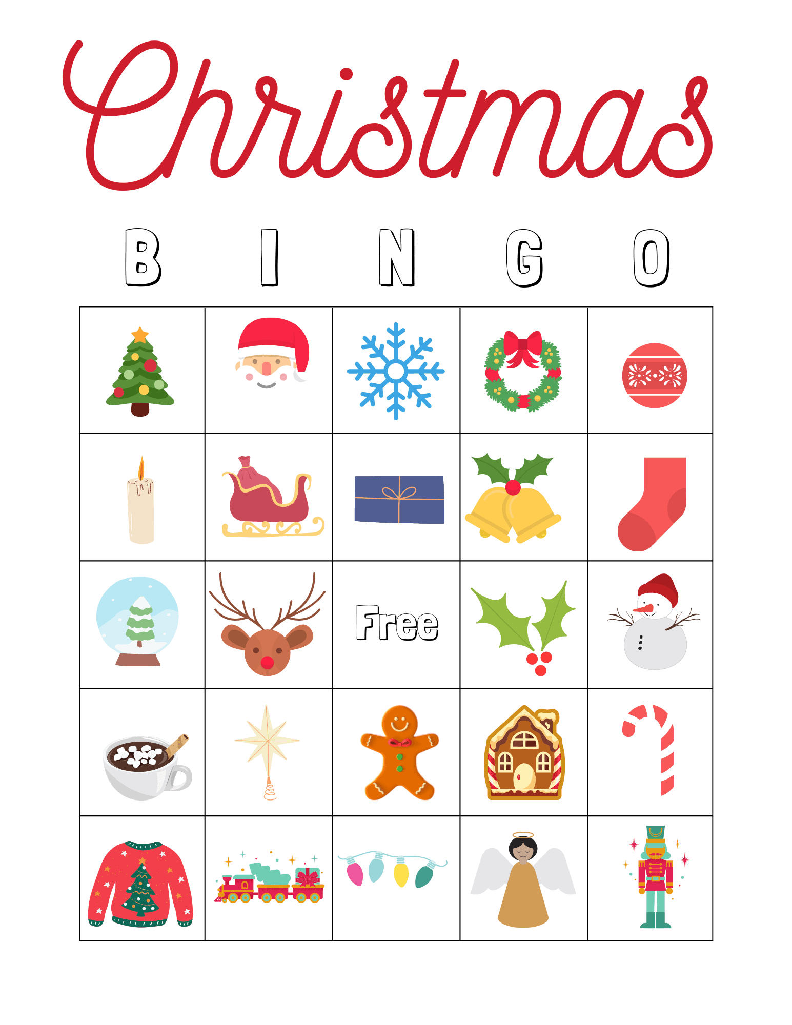 Free Christmas Bingo For Kids - Arinsolangeathome intended for Christmas Bingo Printable