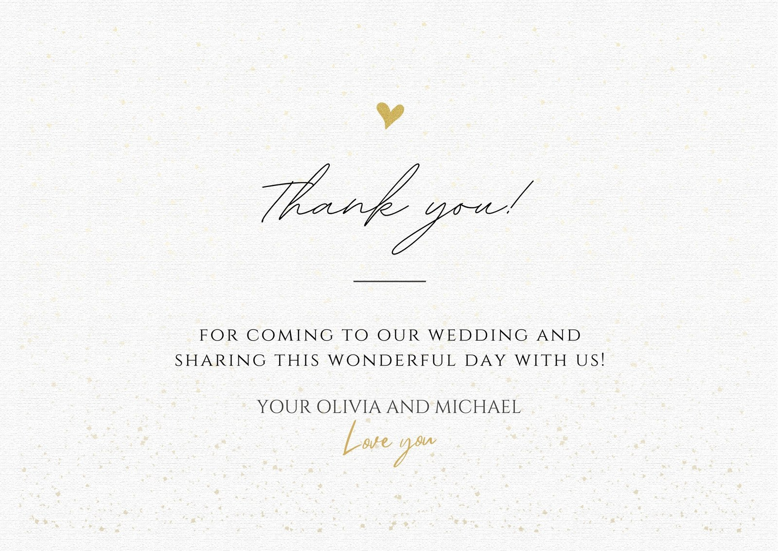 Free Custom Printable Wedding Thank You Card Templates | Canva inside Blank Wedding Thank You Cards Printable
