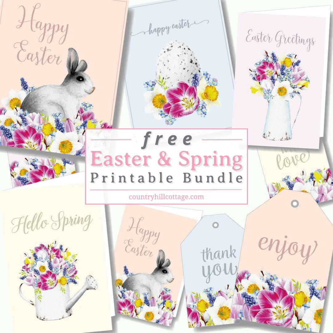 Free Easter Printables {Wall Art, Easter Tags &amp;amp; Easter Cards} for Free Printable Easter Thank You Cards