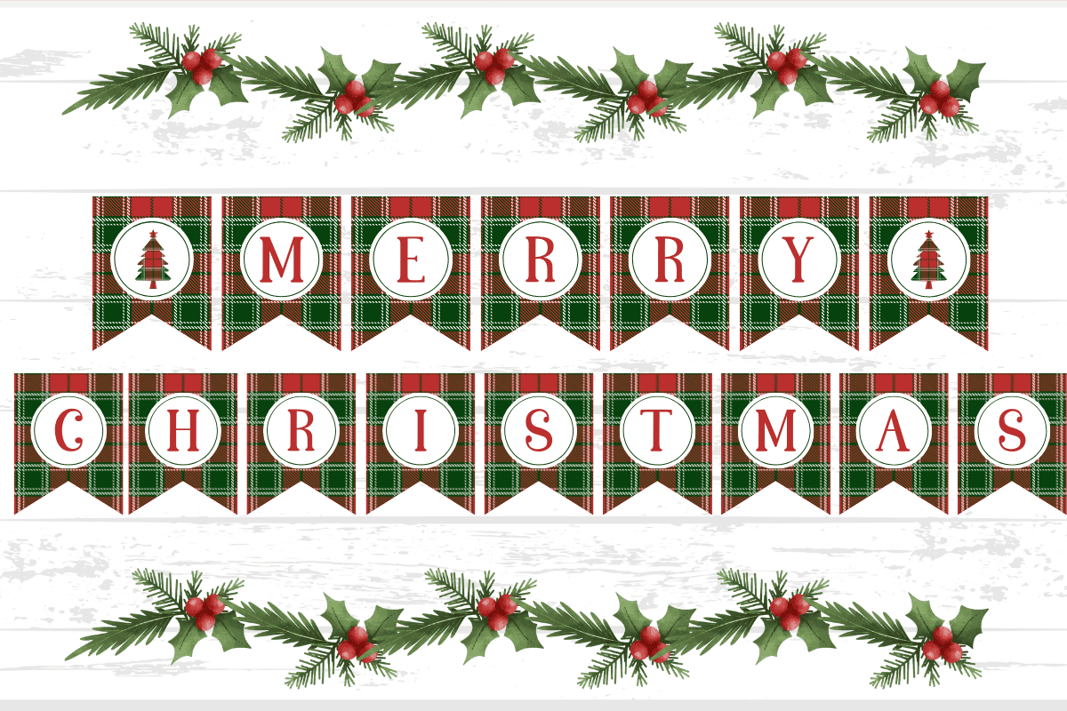 Free Merry Christmas Banner Printables - Prudent Penny Pincher throughout Merry Christmas Printable Banner